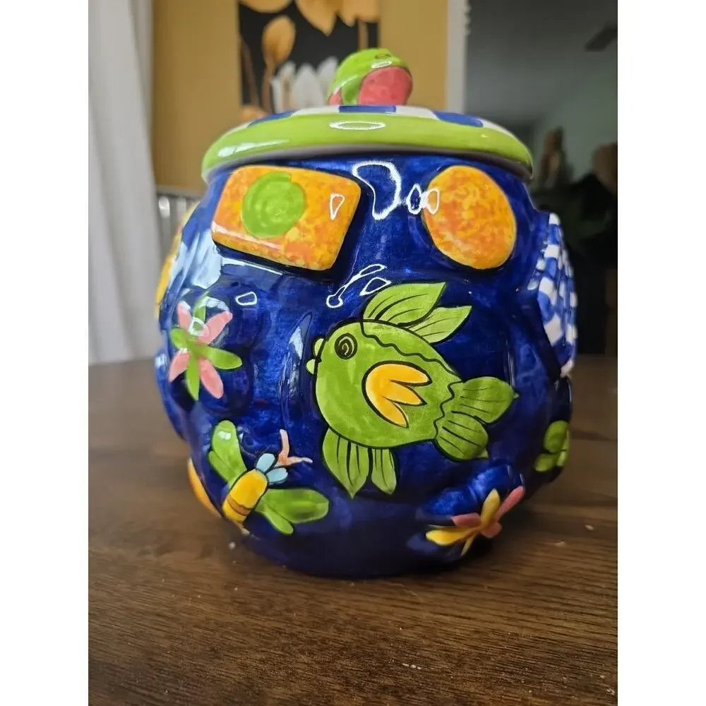 Laurie Gates 1999 Ceramic‎ Cookie Jar – Alien Spaceship UFO Design – 10